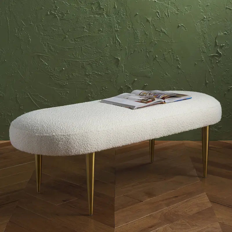 Banc ovale SAFAVIEH Couture Garnette - 48 po L x 18 po P x 16 po H