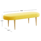 Banc ovale SAFAVIEH Couture Garnette - 48 po L x 18 po P x 16 po H