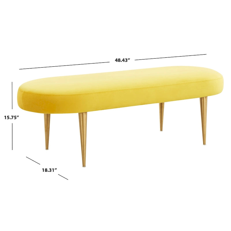 Banc ovale SAFAVIEH Couture Garnette - 48 po L x 18 po P x 16 po H