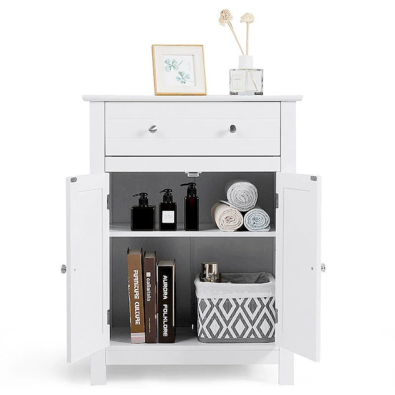Bathroom Cabinet Free Standing Storage Cabinet with Adjustable Shelf