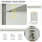 Meuble d'angle autoportant à 2 portes et étagères réglables - 80 cm de hauteur