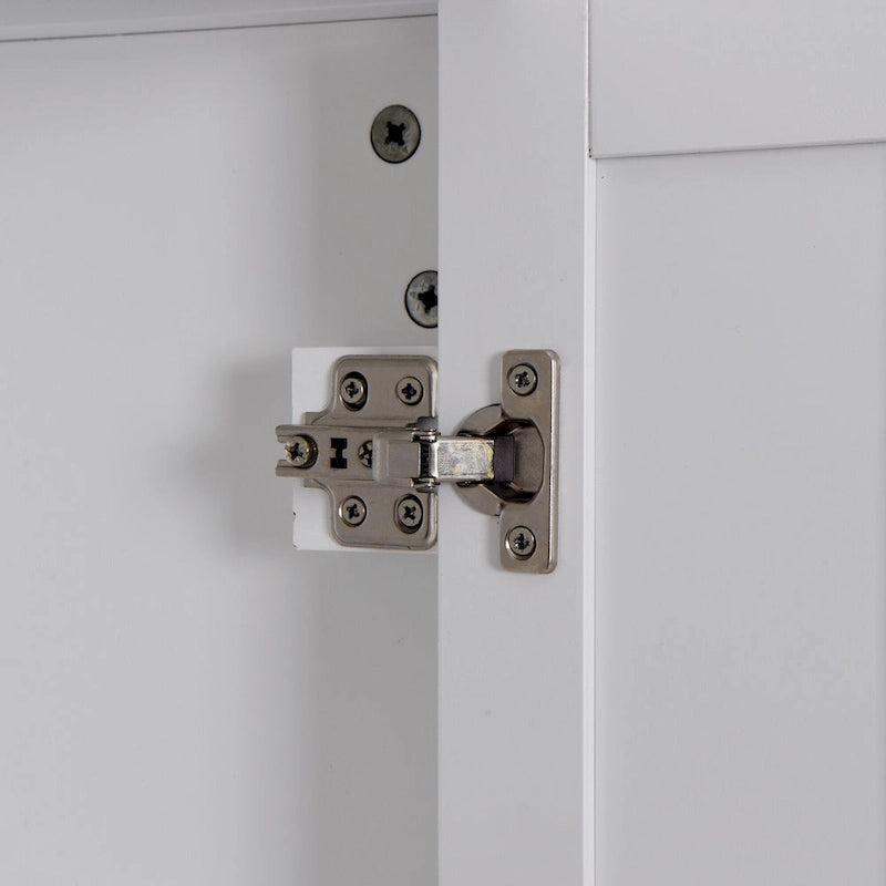 Meuble moderne en bois blanc, autoportant, à monter soi-même, avec 2 portes et 6 étagères