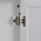 Meuble moderne en bois blanc, autoportant, à monter soi-même, avec 2 portes et 6 étagères