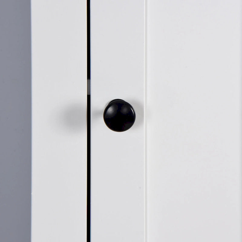 Meuble moderne en bois blanc, autoportant, à monter soi-même, avec 2 portes et 6 étagères