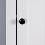 Meuble moderne en bois blanc, autoportant, à monter soi-même, avec 2 portes et 6 étagères