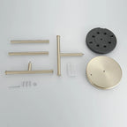 Barre de comptoir autoportante avec double porte-serviettes en forme de T pour salle de bain ou cuisine