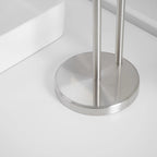 Barre de comptoir autoportante avec double porte-serviettes en forme de T pour salle de bain ou cuisine