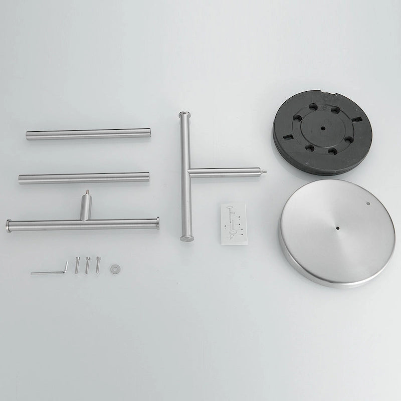 Barre de comptoir autoportante avec double porte-serviettes en forme de T pour salle de bain ou cuisine