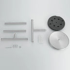 Barre de comptoir autoportante avec double porte-serviettes en forme de T pour salle de bain ou cuisine