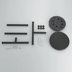 Barre de comptoir autoportante avec double porte-serviettes en forme de T pour salle de bain ou cuisine