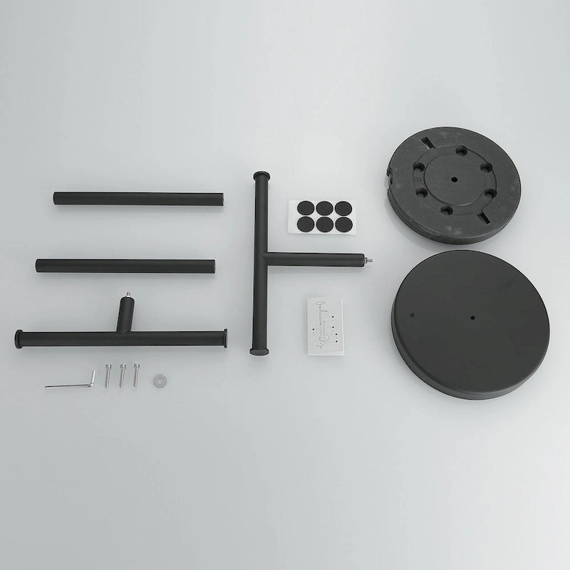 Barre de comptoir autoportante avec double porte-serviettes en forme de T pour salle de bain ou cuisine