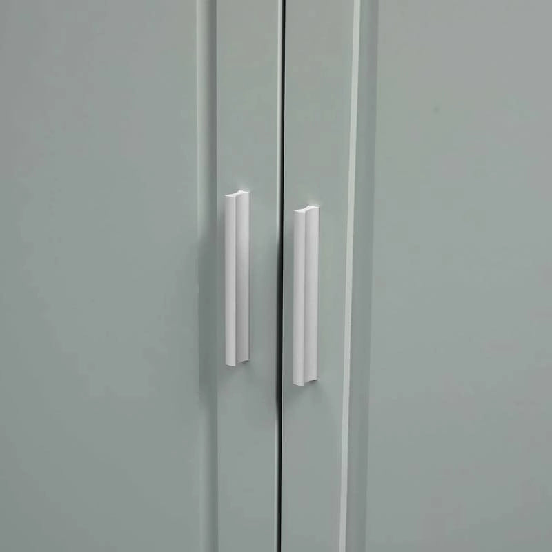 Armoire de rangement haute pour salle de bain avec portes et trois tiroirs