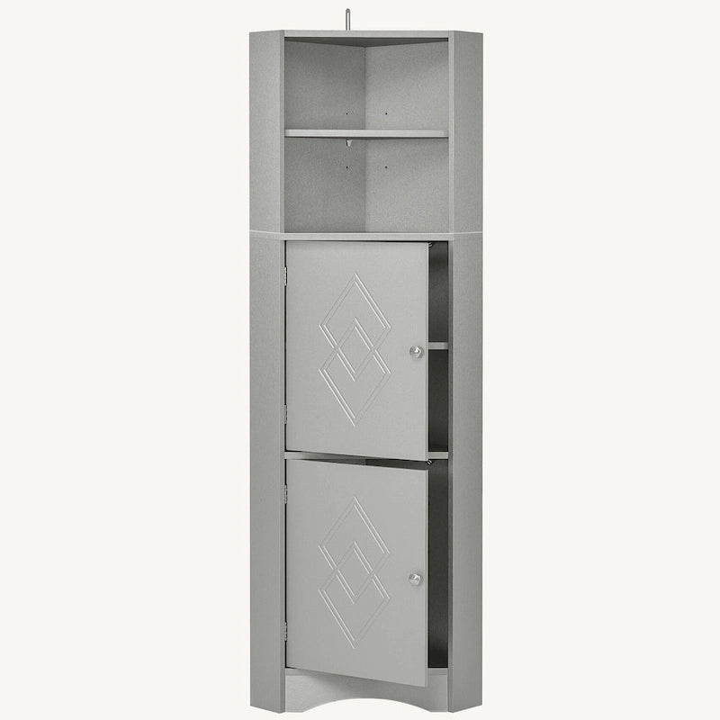 Armoire d'angle haute pour salle de bain