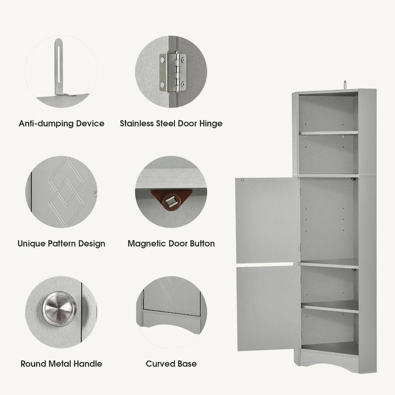 Armoire d'angle haute pour salle de bain