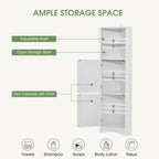 Armoire d'angle haute pour salle de bain