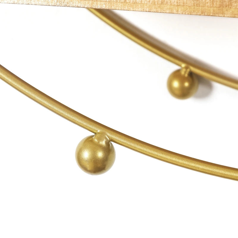 Étagères murales flottantes rondes à 3 niveaux Adeco - 19,6 cm (P) x 19,6 cm (L) x 5,3 cm (H)