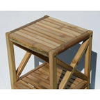 Étagère à 3 niveaux en bambou naturel faite à la main (Vietnam)