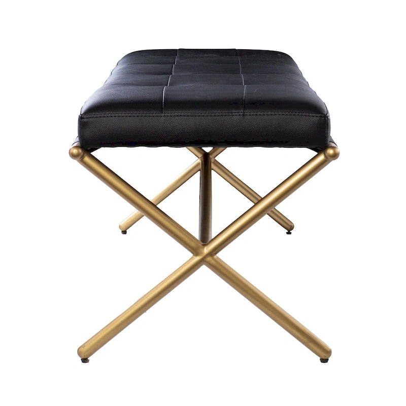 Banc contemporain Cassatt en tissu noir