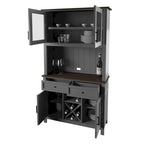 Buffet de cuisine Twin Star Home avec rangement pour vin