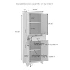 Ensemble de rangement 3 pièces Crosley Tara - 59,75 po L x 15 po P x 67,75 po H