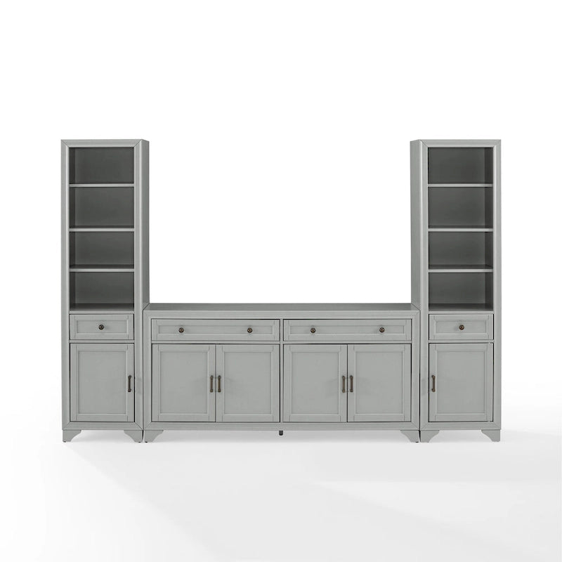 Ensemble buffet et bibliothèque Crosley Tara 3 pièces - 15 x 97 x 67,63