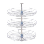 Dowell Lazy Susan 18 Diameter - 360 Degree Triple Rack Stainless Steel