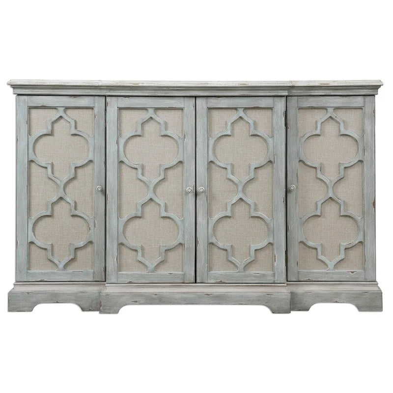 Armoire à quatre portes Uttermost Sophie Sea Grey
