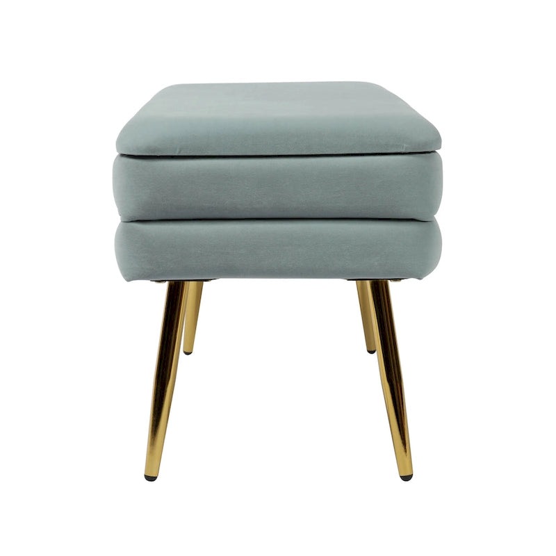 Banc de rangement Ziva bleu mer