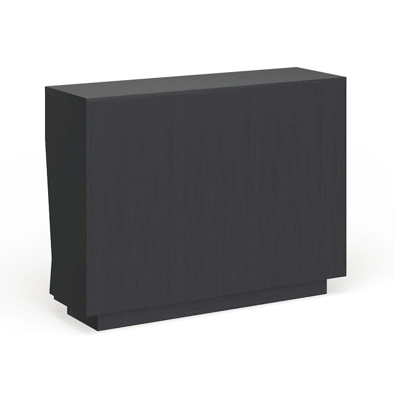 Buffet de salle à manger contemporain noir Ping de Furniture of America, 47 pouces, à 4 étagères