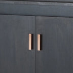 Buffet de salle à manger contemporain noir Ping de Furniture of America, 47 pouces, à 4 étagères