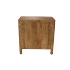 Coffre en bois à trois tiroirs en cuir de vachette - Style western/rustique - 30 x 17 x 31
