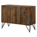 Armoire d'appoint à 1 tablette réglable Komomo Sheesham, gris