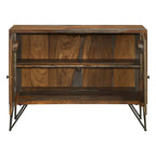 Armoire d'appoint à 1 tablette réglable Komomo Sheesham, gris