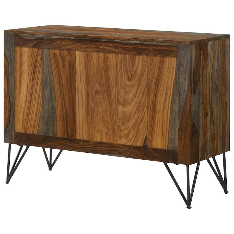 Armoire d'appoint à 1 tablette réglable Komomo Sheesham, gris