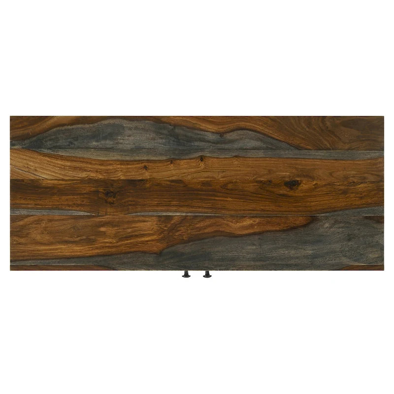 Armoire d'appoint à 1 tablette réglable Komomo Sheesham, gris