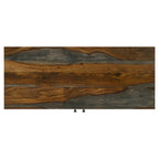 Armoire d'appoint à 1 tablette réglable Komomo Sheesham, gris