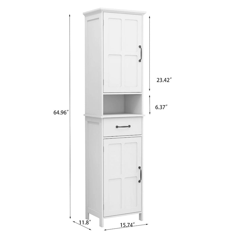 Armoire sur pied étroite à double porte