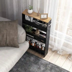 Chariot de rangement étroit à roulettes avec étagères pour cuisine et salle de bain