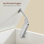 Coffre de rangement en bois avec 2 charnières de sécurité pour jouets, couvertures et vêtements