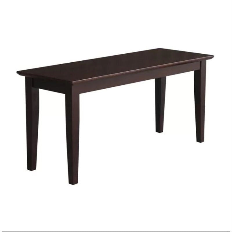 Solid Wood Entryway Accent Bench in Java Brown Finish - 18 H x 39 W x 14 D