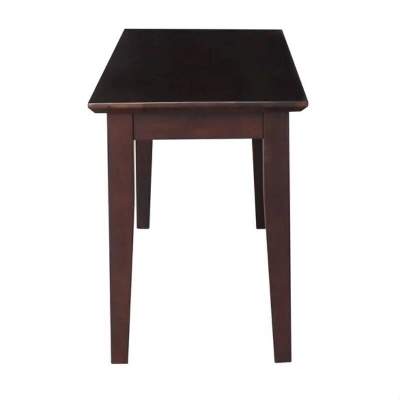 Banc d'entrée d'appoint en bois massif, finition brun java - 46 cm (H) x 99 cm (L) x 36 cm (P)