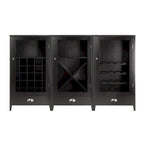 3-Pc Modular Wine Cabinet Set, Espresso - 22.64 x 15.75 x 40 inches