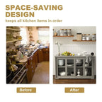 Buffet/armoire de rangement avec porte coulissante - 42 x 13,0 x 24,5 (L x l x H)
