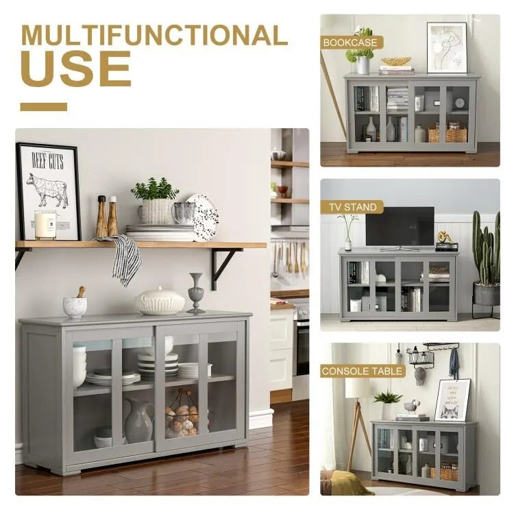 Buffet/armoire de rangement avec porte coulissante - 42 x 13,0 x 24,5 (L x l x H)