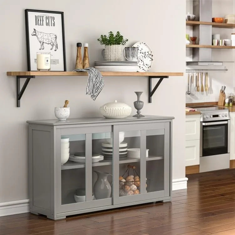 Buffet/armoire de rangement avec porte coulissante - 42 x 13,0 x 24,5 (L x l x H)