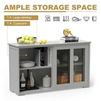 Buffet/armoire de rangement avec porte coulissante - 42 x 13,0 x 24,5 (L x l x H)
