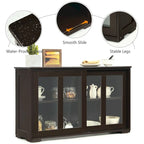 Buffet/armoire de rangement avec porte coulissante - 42 x 13,0 x 24,5 (L x l x H)