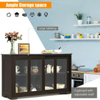 Buffet/armoire de rangement avec porte coulissante - 42 x 13,0 x 24,5 (L x l x H)