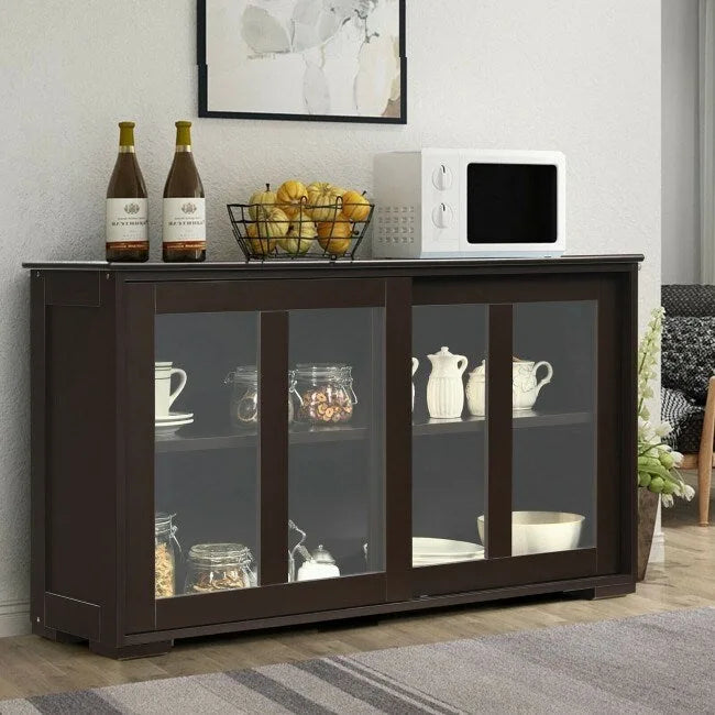 Buffet/armoire de rangement avec porte coulissante - 42 x 13,0 x 24,5 (L x l x H)