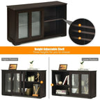 Buffet/armoire de rangement avec porte coulissante - 42 x 13,0 x 24,5 (L x l x H)